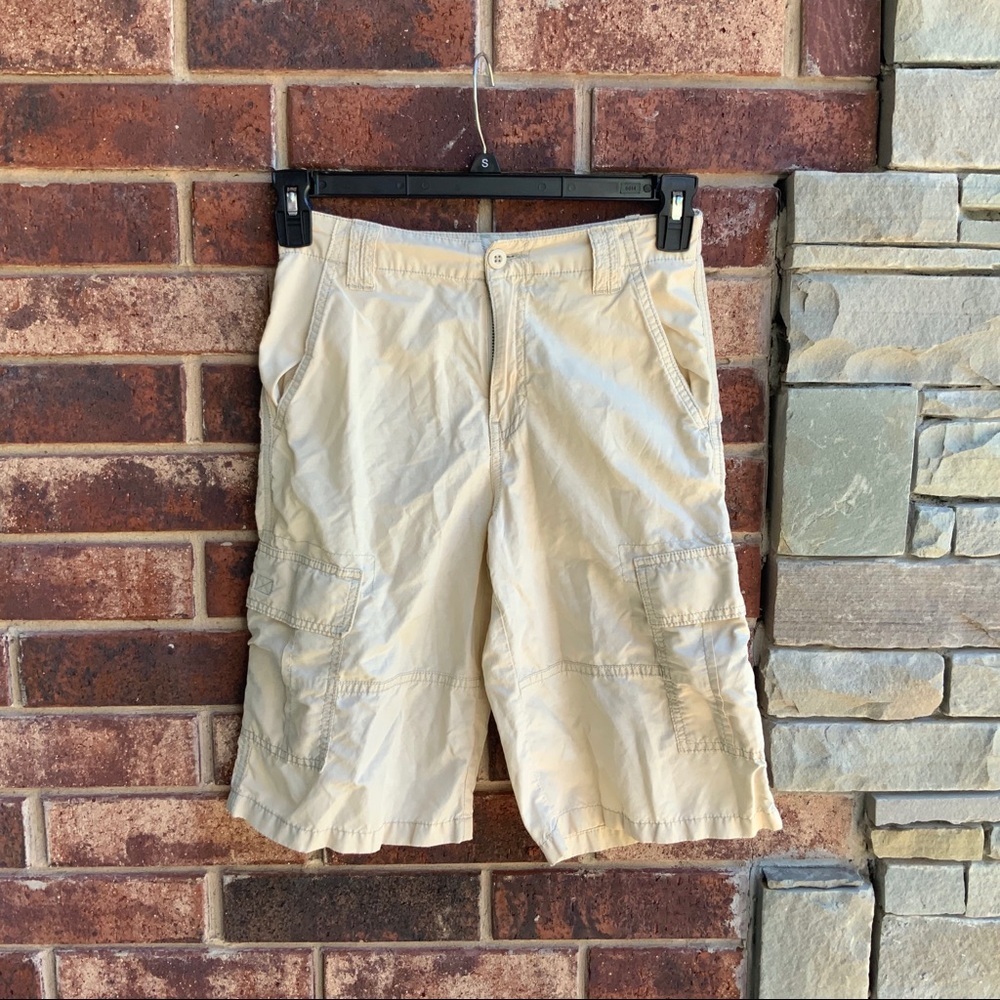 82 Zero Cream Nylon Cotton Cargo Shorts Boy Sz 12